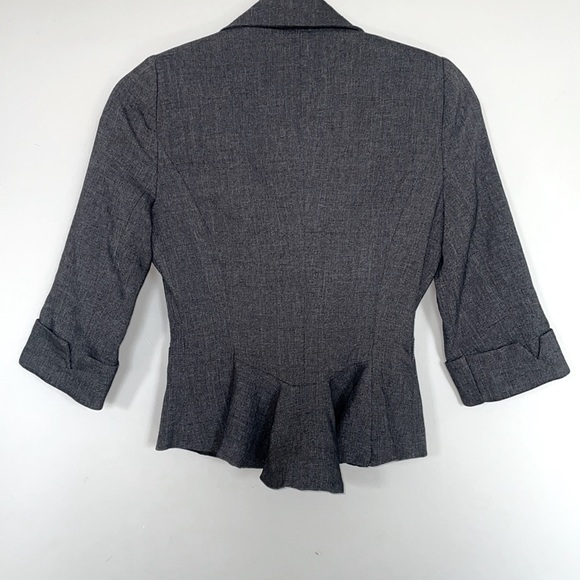 Dark Grey 3/4 Sleeve Blazer - Picture 3 of 7
